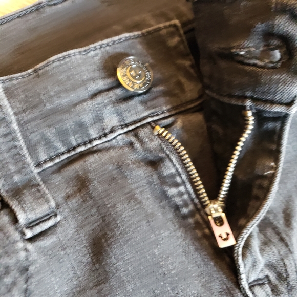 Rare True Religion Faded Black Zipper Front Skinny - Picture 7 of 10